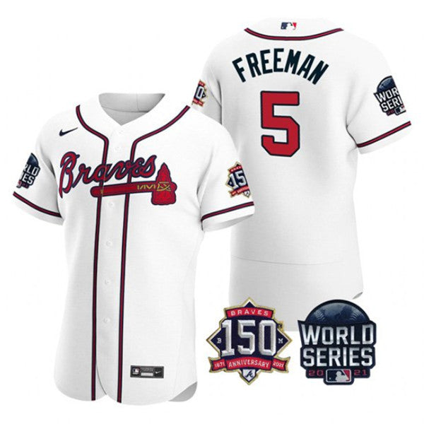 Freddie Freeman Atlanta Braves white jersey