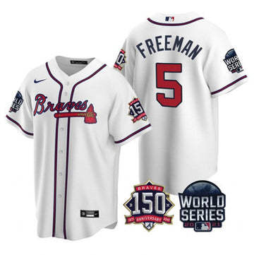 Freddie Freeman Atlanta Braves white jersey