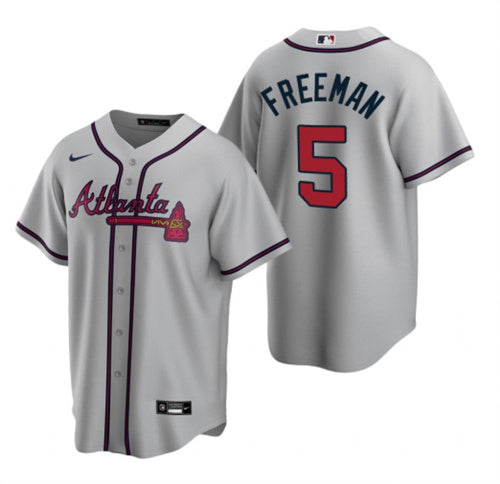 Freddie Freeman Atlanta Braves gray jersey