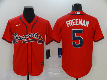 Freddie Freeman Atlanta Braves red jersey
