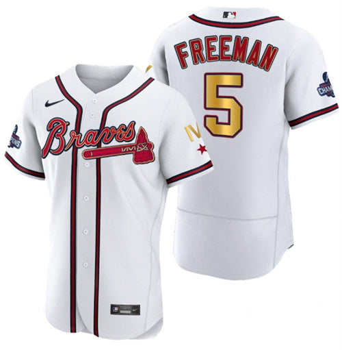 Freddie Freeman Atlanta Braves white jersey