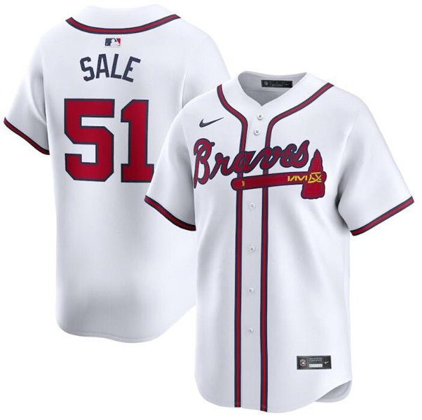 Chris Sale Atlanta Braves white Home jersey