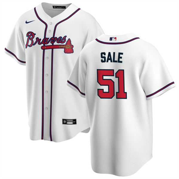 Chris Sale Atlanta Braves white jersey