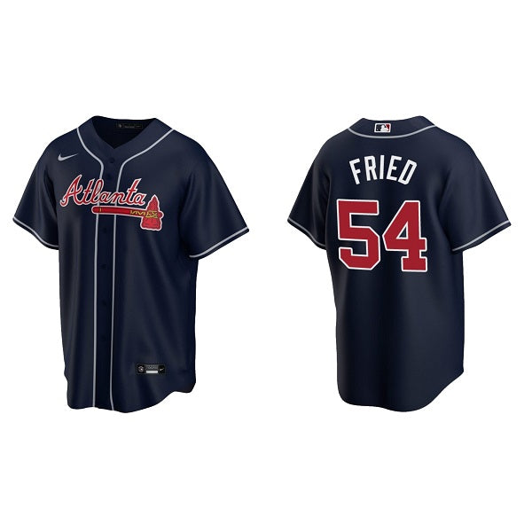 Max Fried Atlanta Braves navy jersey