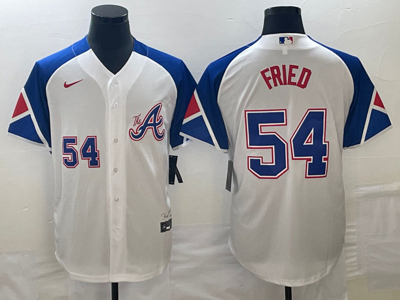 Max Fried Atlanta Braves white City Connect jersey