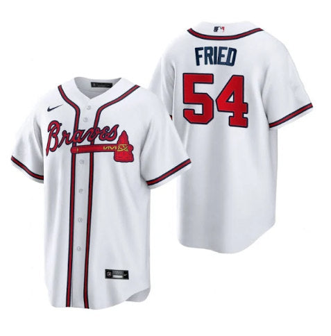 Max Fried Atlanta Braves white jersey