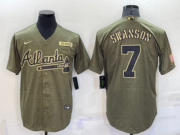 Dansby Swanso Atlanta Braves camo Salute To Service jersey
