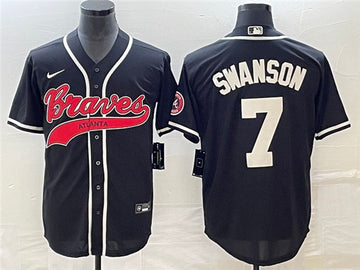 Dansby Swanson Atlanta Braves black jersey