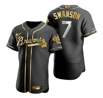 Dansby Swanson Atlanta Braves black jersey