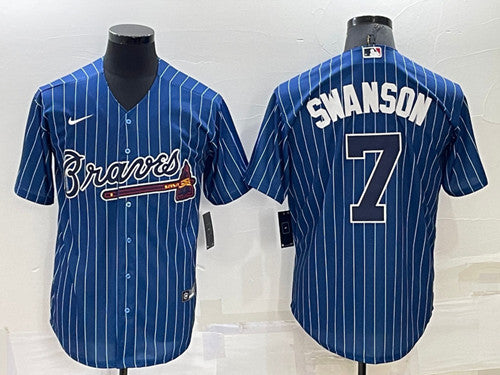 Dansby Swanson Atlanta Braves navy jersey