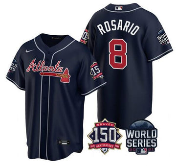 Eddie Rosario Atlanta Braves navy jersey