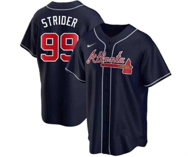 Spencer Strider Atlanta Braves navy jersey