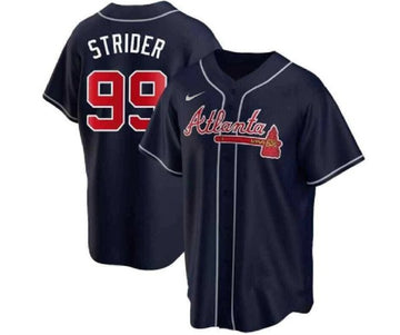 Spencer Strider Atlanta Braves navy jersey