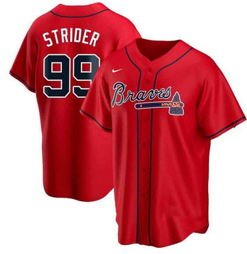 Spencer Strider Atlanta Braves red jersey
