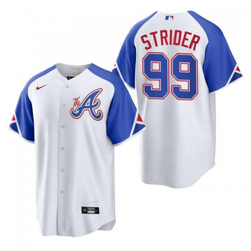Spencer Strider Atlanta Braves white City Connect jersey