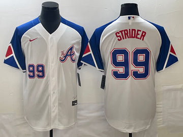 Spencer Strider Atlanta Braves white City Connect jersey