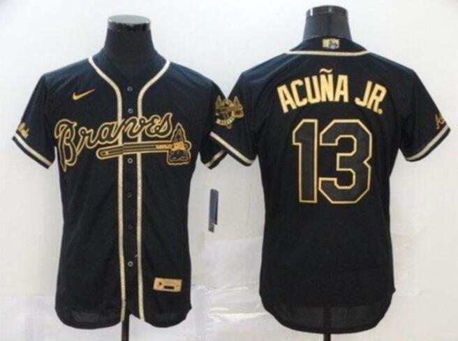 Custom Atlanta Braves black jersey