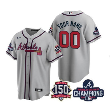 Custom Atlanta Braves grey jersey