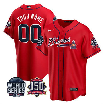 Custom Atlanta Braves navy jersey