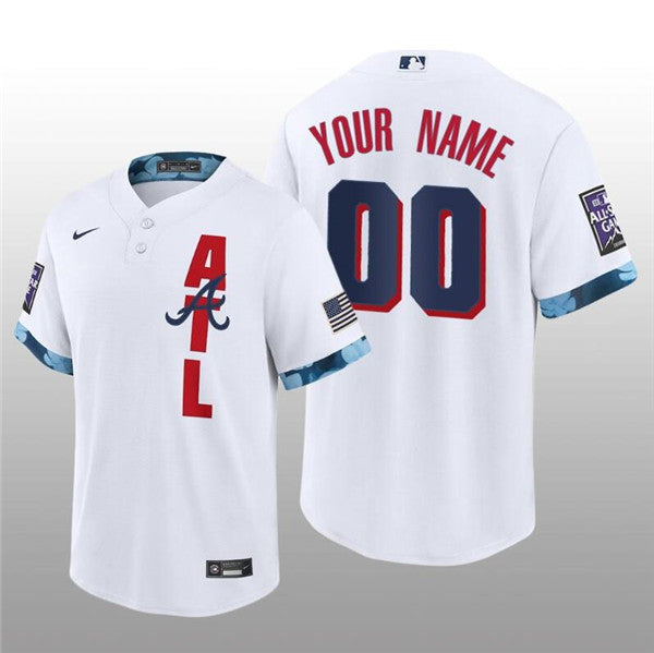 Custom Atlanta Braves white All-Star jersey