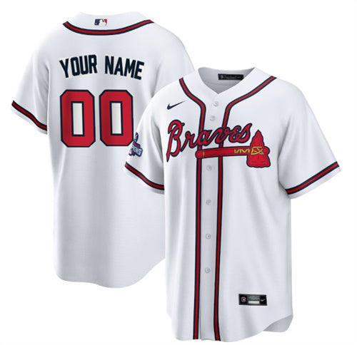 Custom Atlanta Braves white jersey