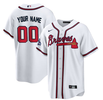 Custom Atlanta Braves white jersey