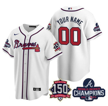Custom Atlanta Braves white jersey