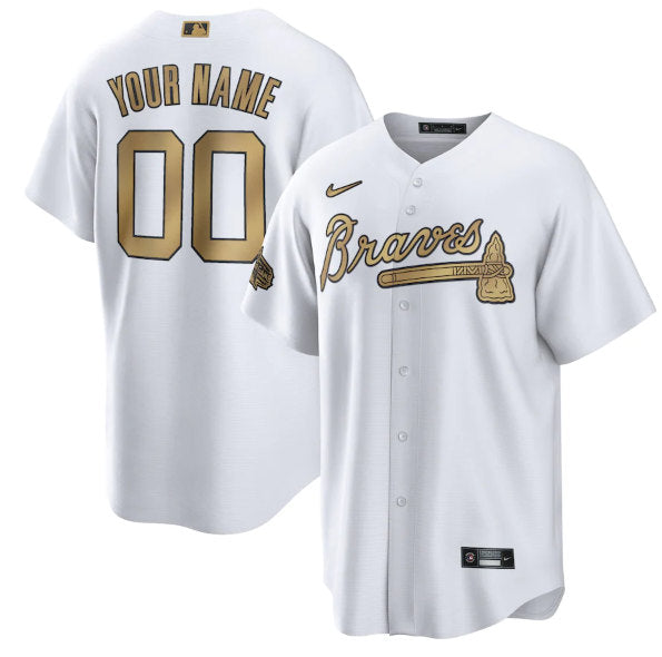 Custom Atlanta Braves white All-Star jersey