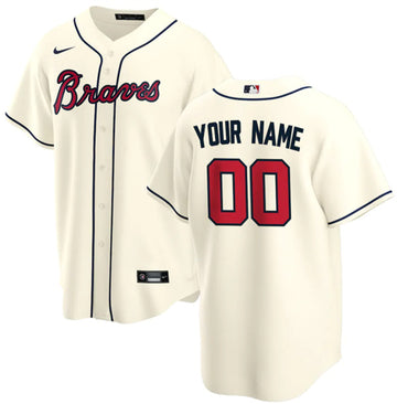 Custom Atlanta Braves cream jersey
