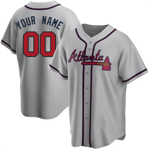 Custom Atlanta Braves gray jersey