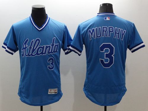Custom Atlanta Braves blue Authentic jersey