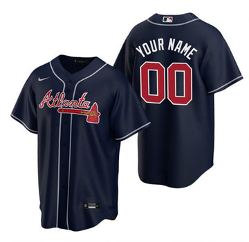 Custom Atlanta Braves navy jersey