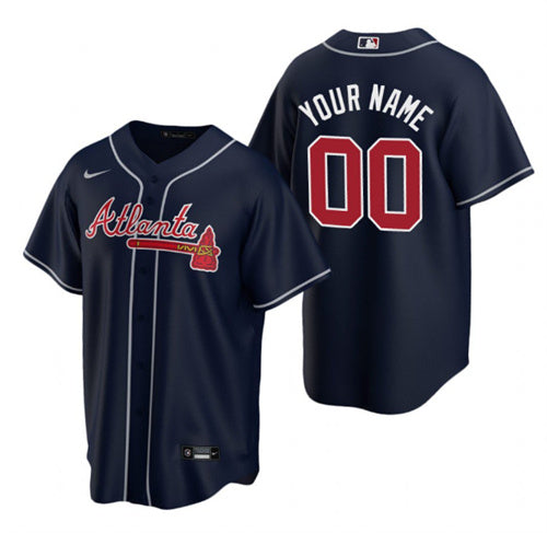Custom Atlanta Braves navy jersey