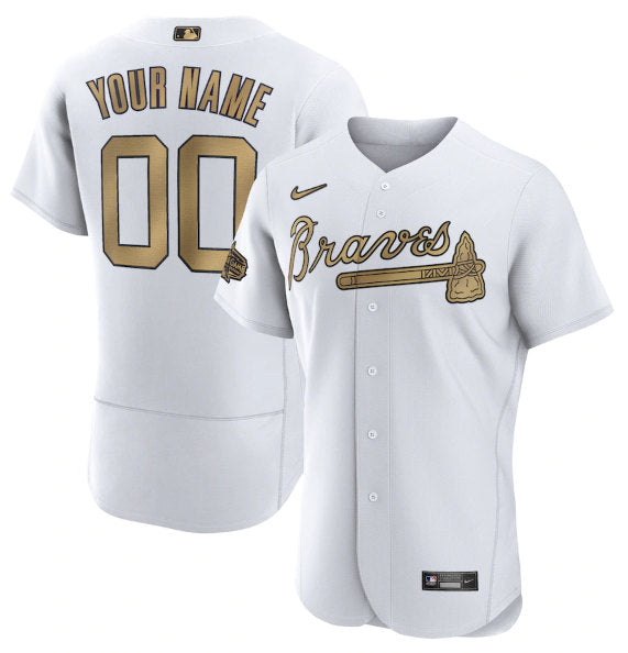 Custom Atlanta Braves white All-Star jersey