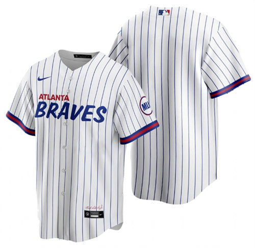 Custom Atlanta Braves white City Connect jersey