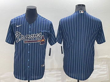 Custom Atlanta Braves navy jersey
