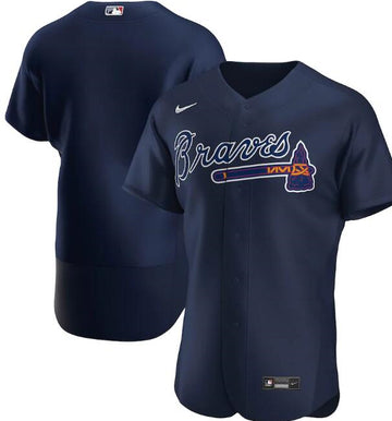 Custom Atlanta Braves navy jersey