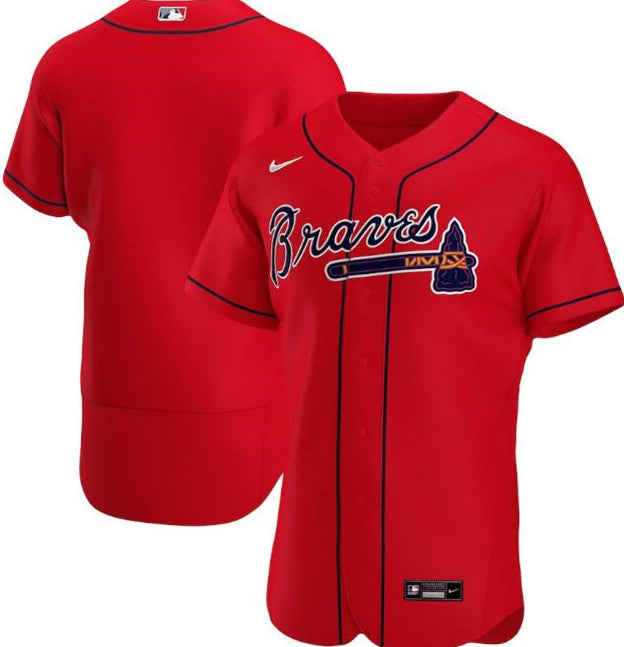 Custom Atlanta Braves red jersey