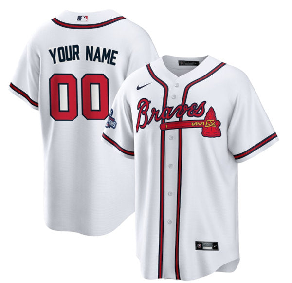 Custom Atlanta Braves white jersey