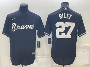 Custom Atlanta Braves black jersey