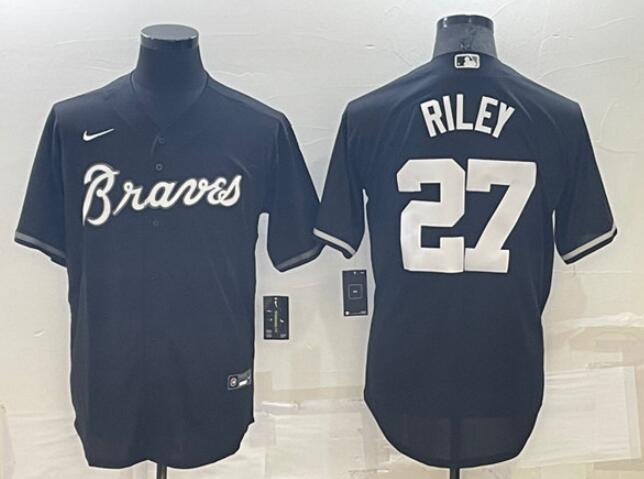 Custom Atlanta Braves black jersey