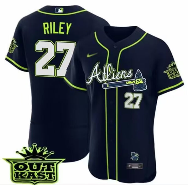 Custom Atlanta Braves black jersey