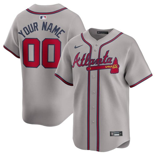 Custom Atlanta Braves gray Away jersey