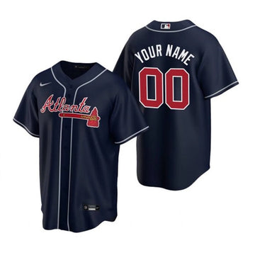 Custom Atlanta Braves navy jersey