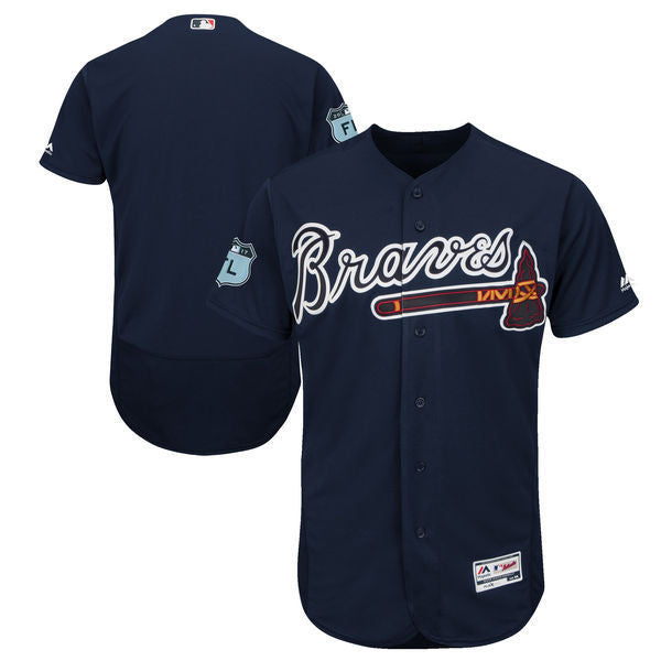 Majestic Atlanta Braves navy Authentic jersey