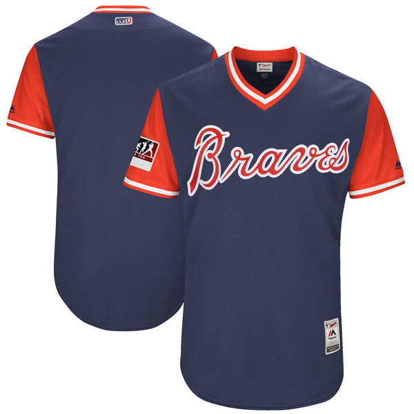 Majestic Atlanta Braves navy-red Authentic jersey