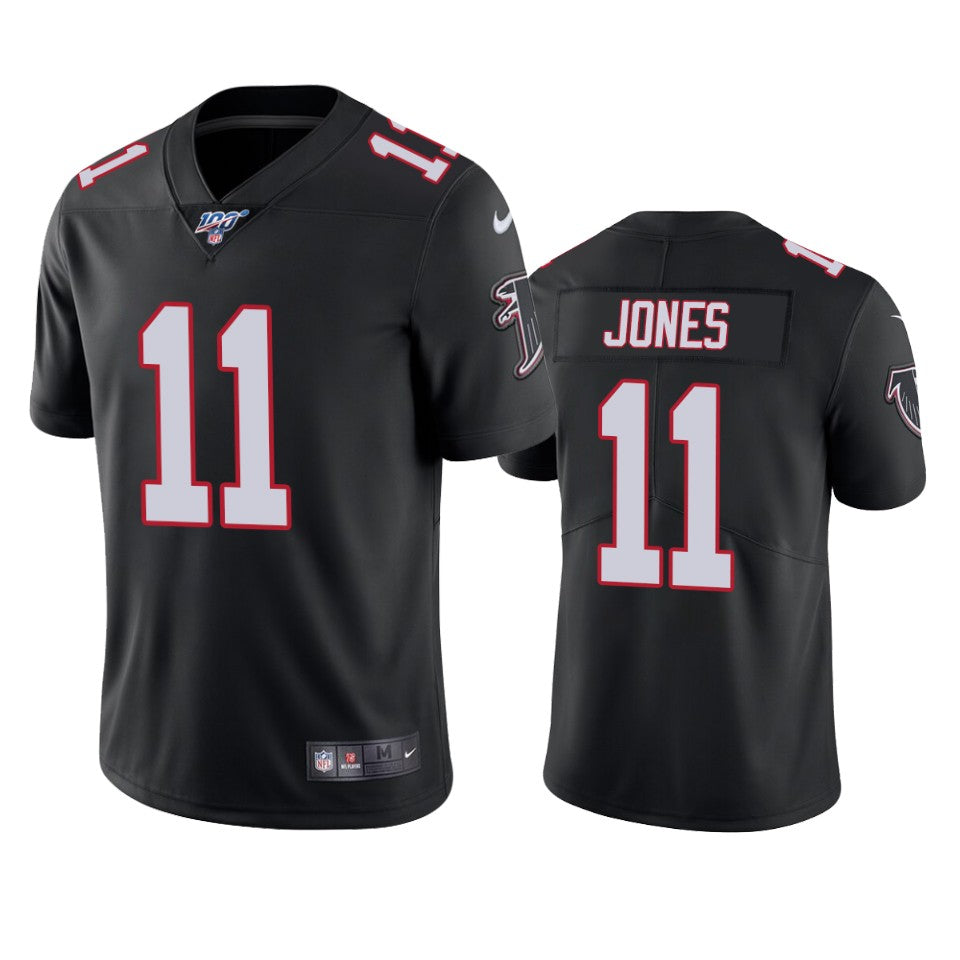 Atlanta Falcons #11 Julio Jones Black 2019 100th Season Jersey
