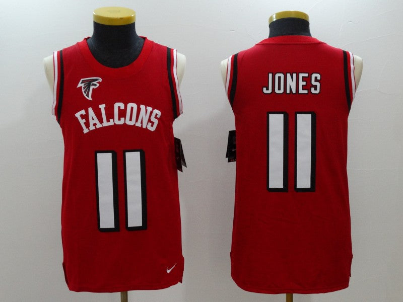 Atlanta Falcons #11 Julio Jones Red Team Color Tank Top Jersey