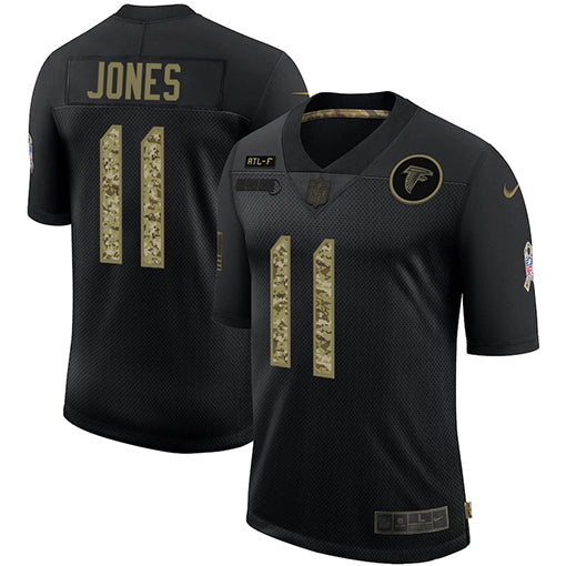 Atlanta Falcons #11 Julio Jones2020 Black Camo Salute To Service Jersey