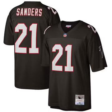 Atlanta Falcons #21 Deion Sanders Black 1992 Football Game Jersey